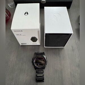 NIXON Unit SS All Black Green Watch